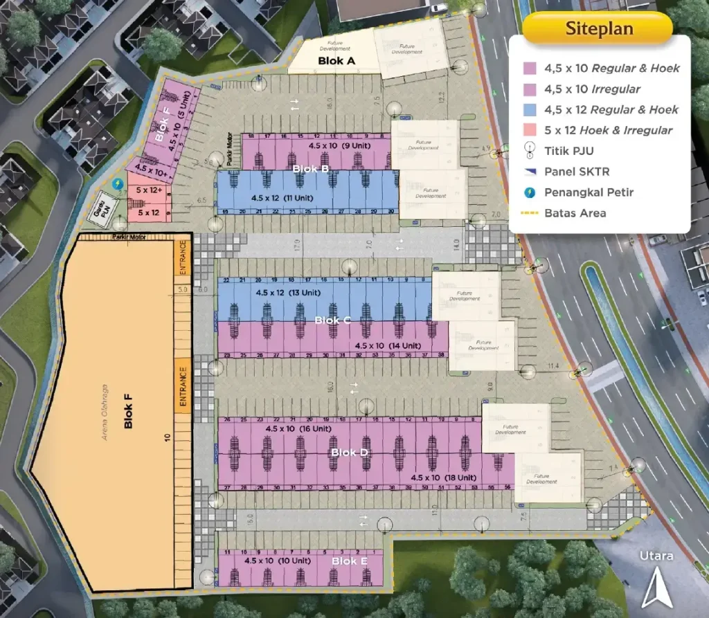 Siteplan Ruko Indica Grande Paramount Petals