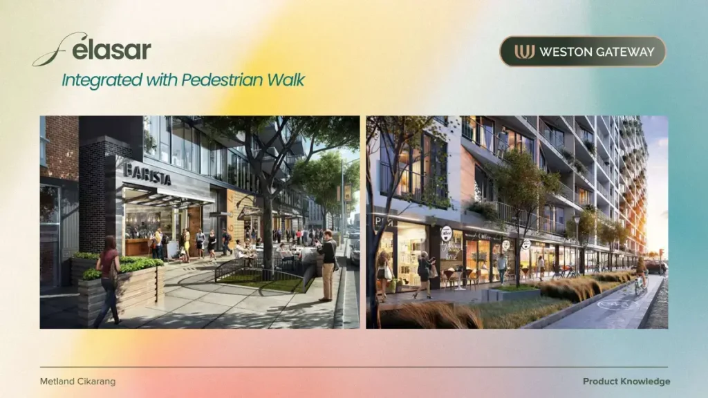 Weston Gateway Metland Cikarang Pedestrian Walk