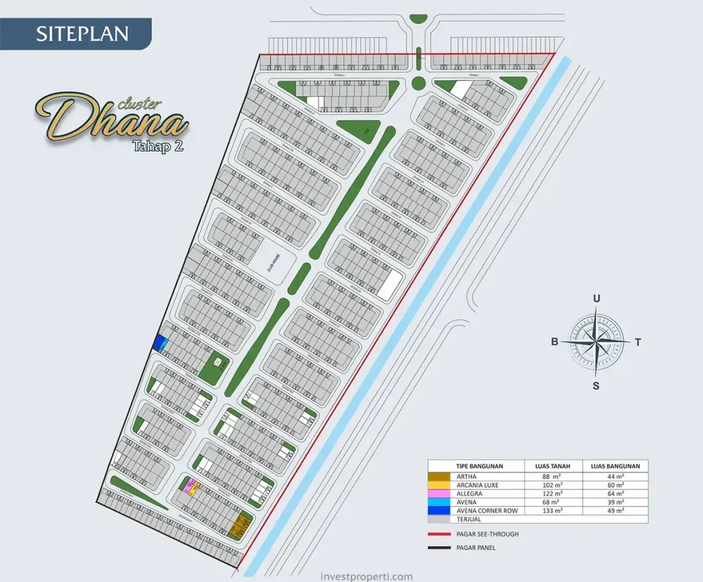 Siteplan Cluster Dhana Suvarna Sutera