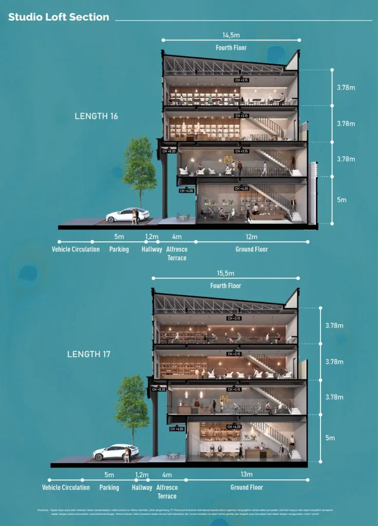 Studio Loft Plan Maggiore Signature West Paramount