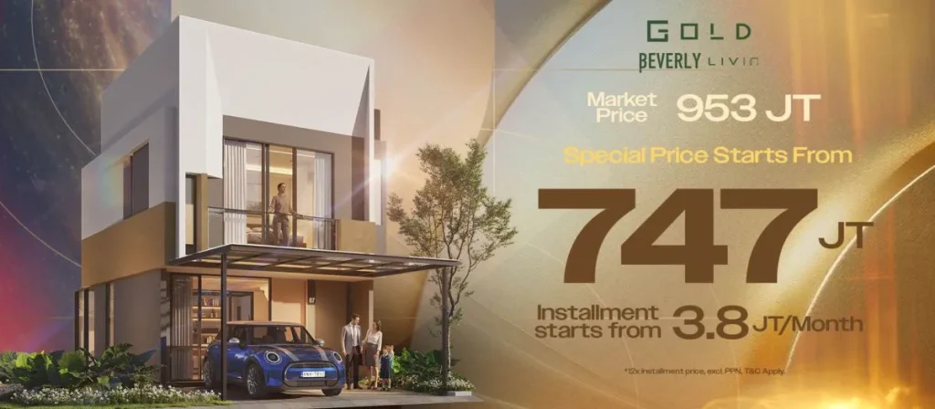 Harga Jual Rumah Park Serpong Gold Beverly Livin