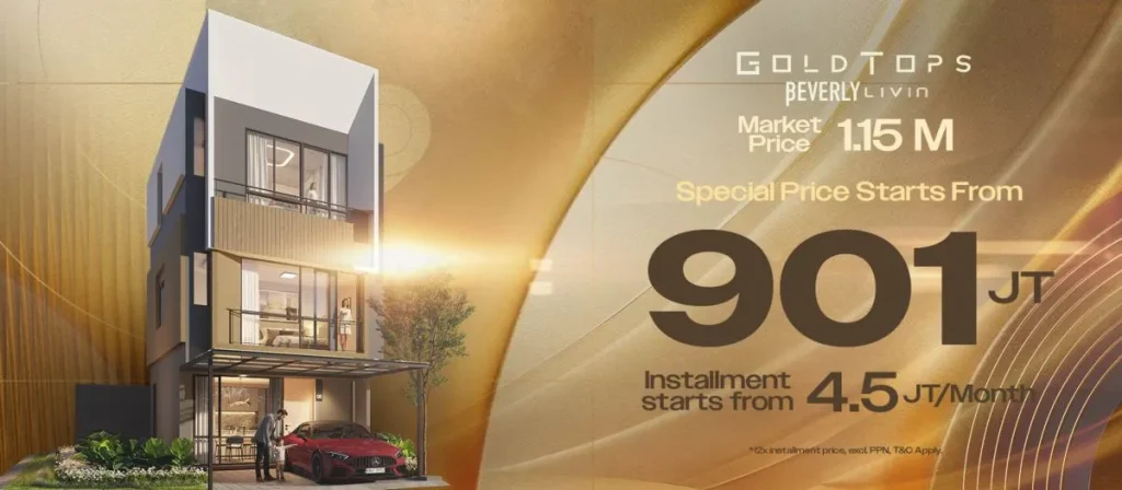 Harga Jual Rumah Park Serpong Gold Tops Beverly Livin