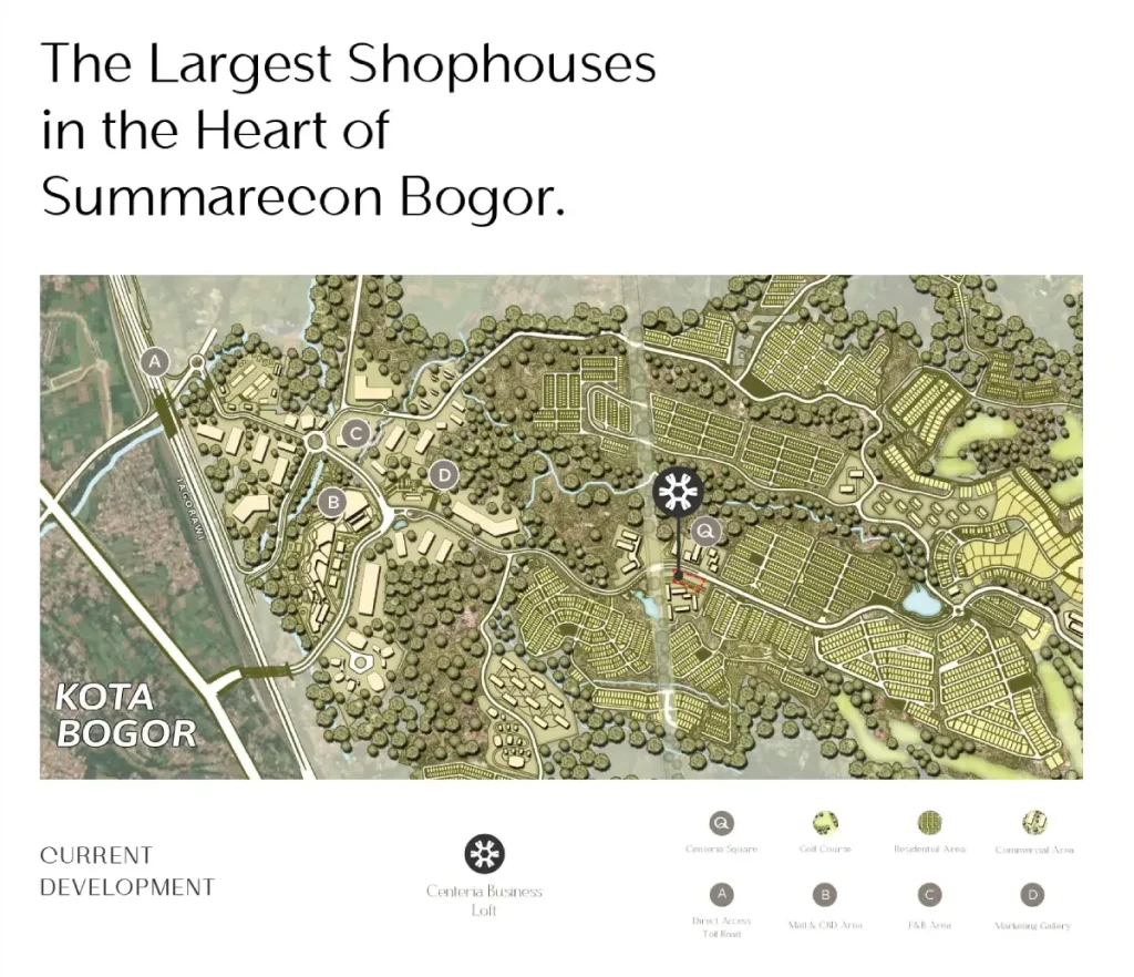 Lokasi Centeria Business Loft Summarecon Bogor