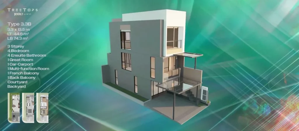 Park Serpong Tree Top Beverly Livin T 3.3b - Building Plan