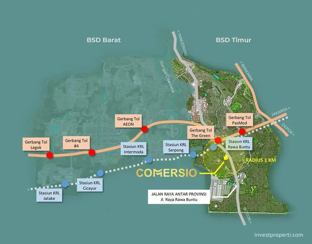 Peta Lokasi Comersio BSD