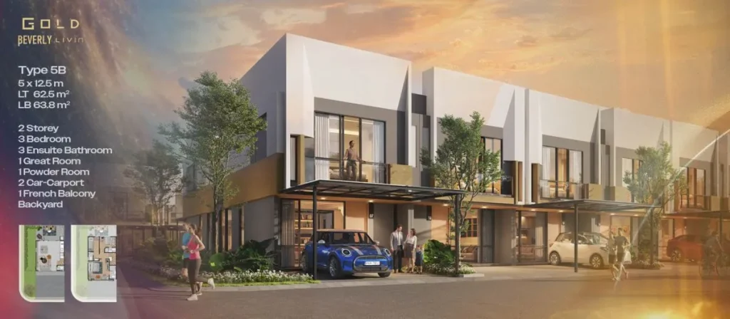 Rumah Park Serpong Tree Gold Beverly Livin T5