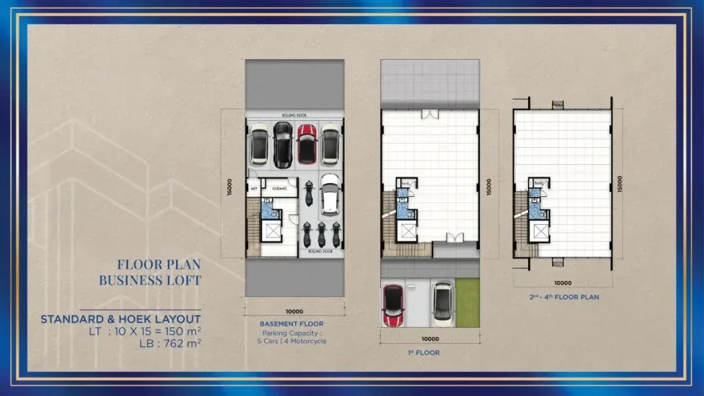 Denah Gading Business Park - Business Loft Std- Hoek