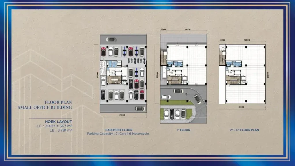 Gading Business Park - Business Suite Floorplan Small Office Building