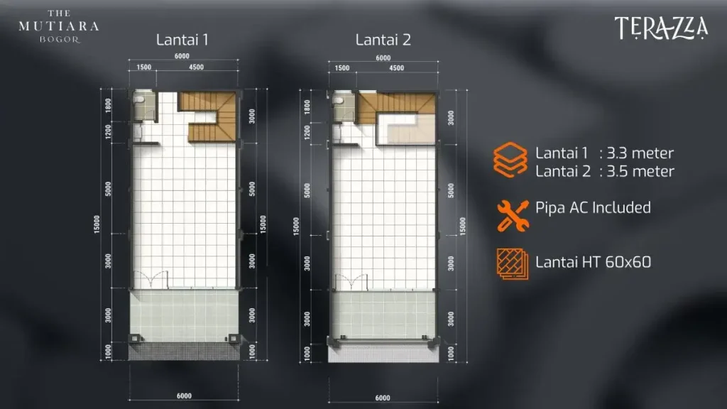 Denah Lantai Ruko Terazza Mutiara Bogor