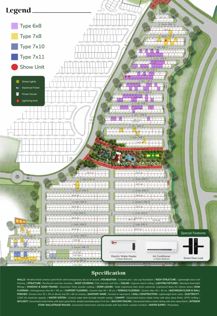Siteplan Cluster Anza Homes Malibu Paramount Serpong