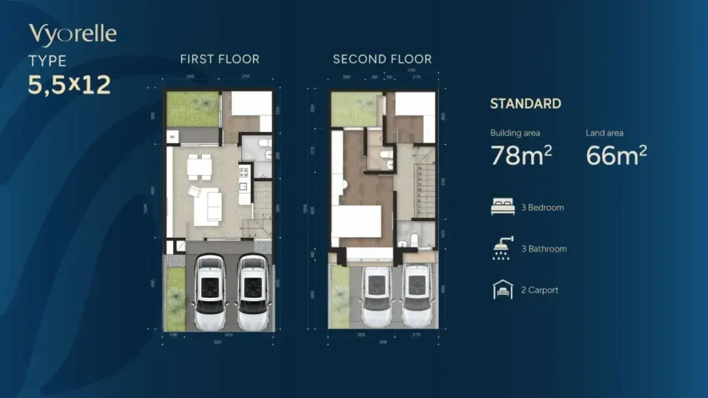 Denah Rumah Vyorelle 5,5x12