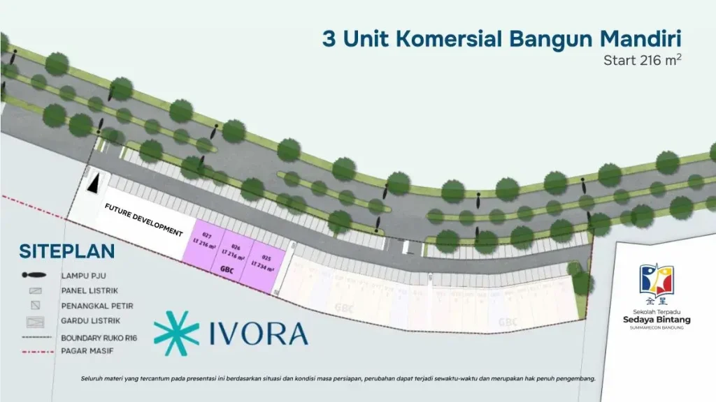 Siteplan Diamonade Commercial Summarcon Bandung