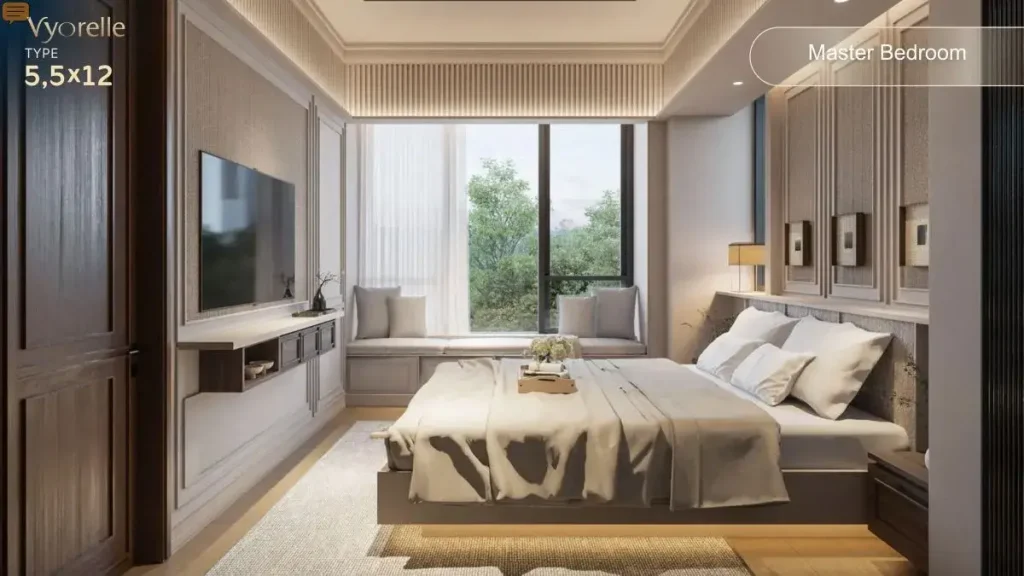 Kamar Tidur Utama Rumah Vyorelle 5,5x12