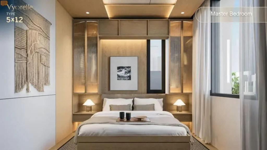 Kamar Tidur Utama Rumah Vyorelle 5x12