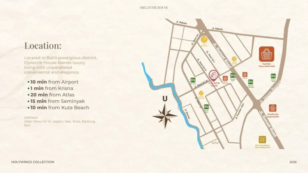 Lokasi Djelantik House Villa Bali