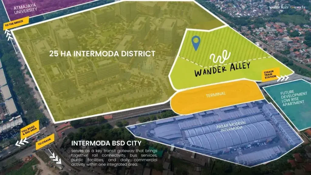 Lokasi Wander Alley BSD City - Intermoda BSD