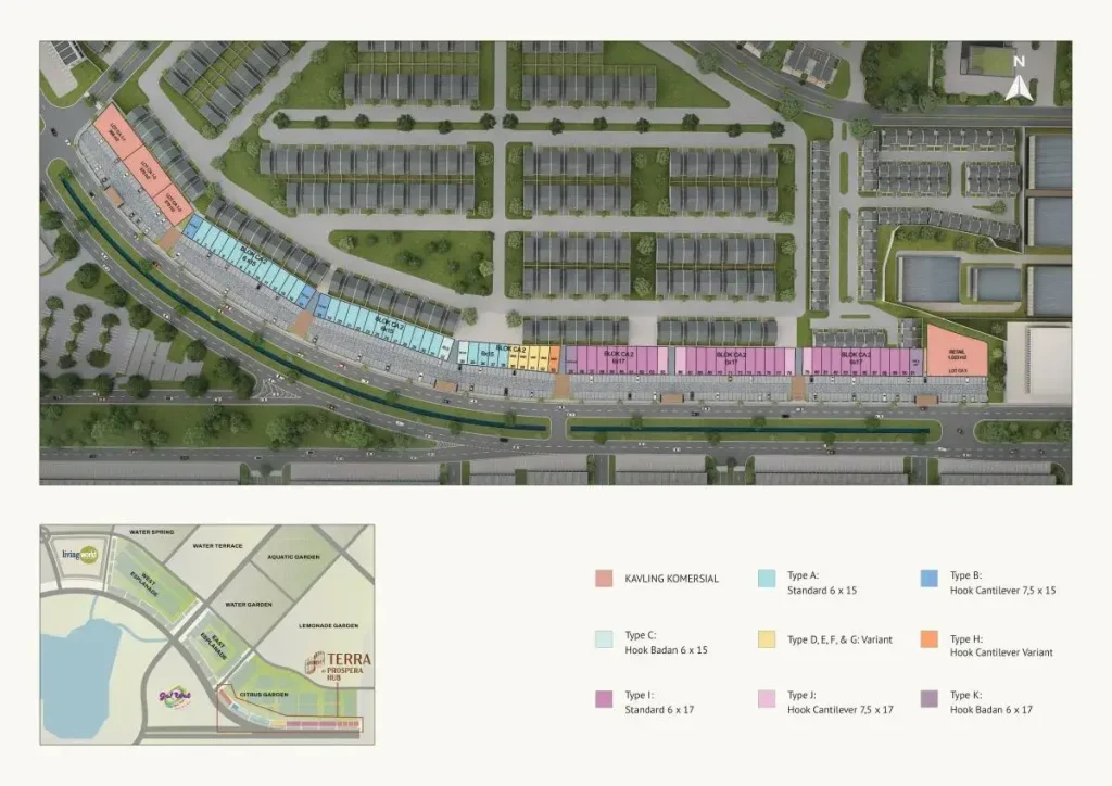 Siteplan Terra at Prospera Hub Grand Wisata