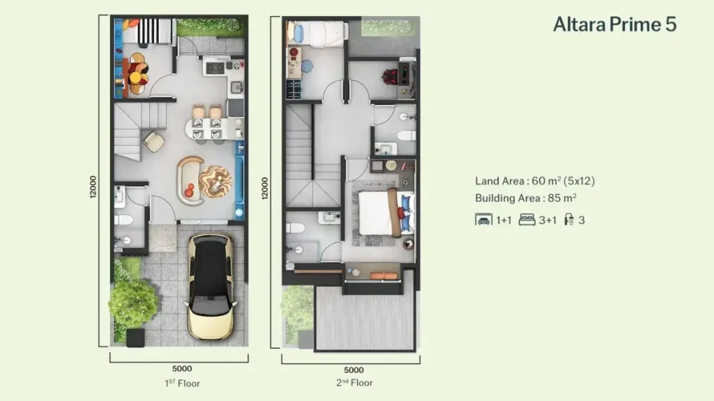 Denah Altara Prime Grand Wisata Tipe 5