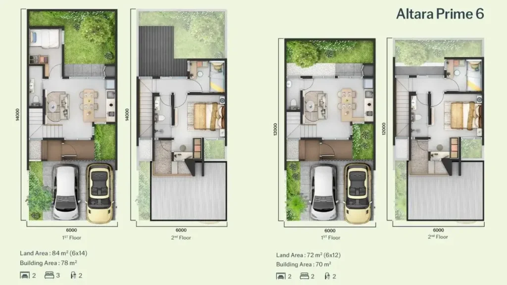 Denah Altara Prime Grand Wisata Tipe 6