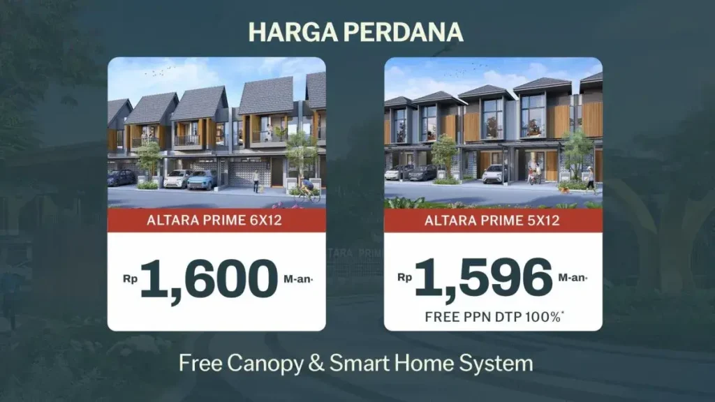 Harga Rumah Altara Prime Grand Wisata