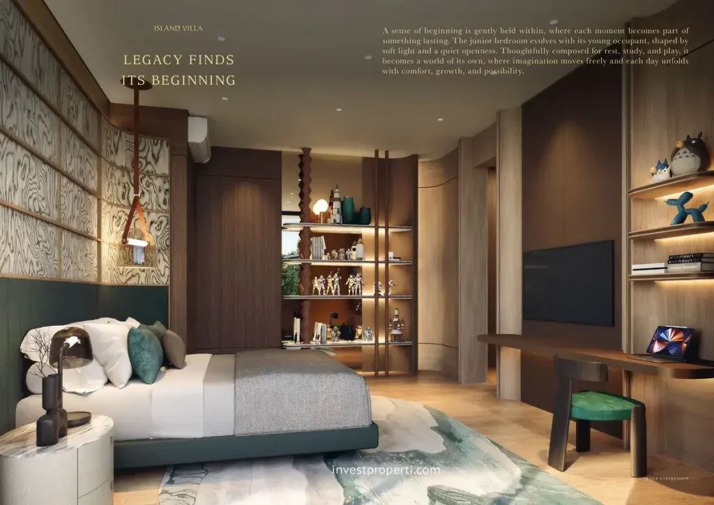 Desain Interior Island Villa at NavaPark BSD Tipe Premium Junior Bedroom