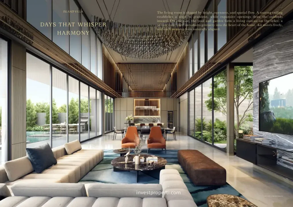 Desain Interior Island Villa at NavaPark BSD Tipe Premium Living Dining
