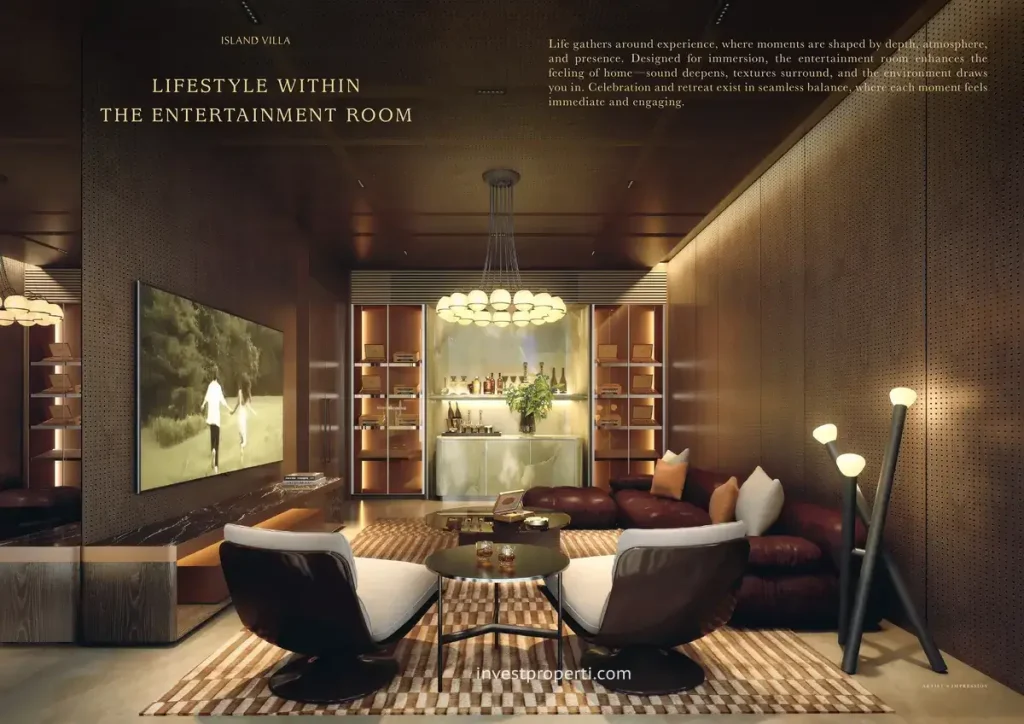 Desain Interior Island Villa at NavaPark BSD Tipe Signature Entertainment