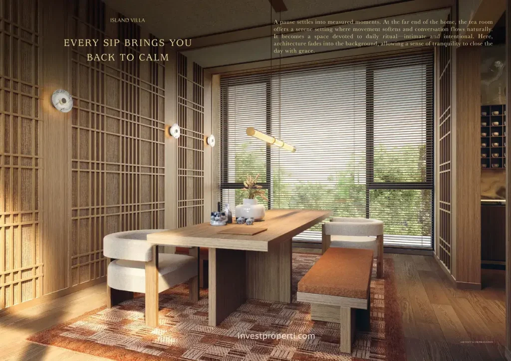 Desain Interior Island Villa at NavaPark BSD Tipe Signature Tea Room