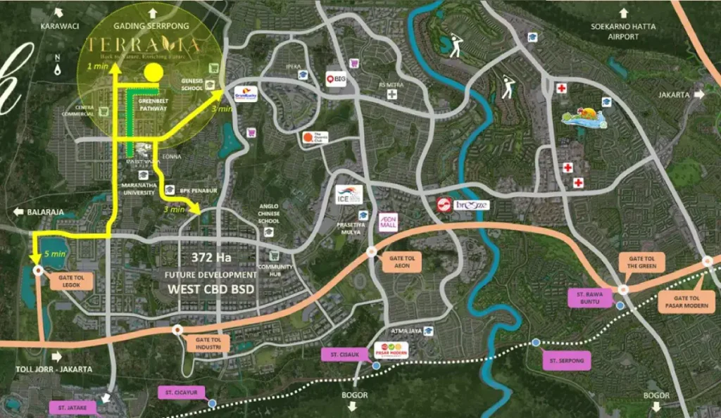 Peta Lokasi Terravia BSD