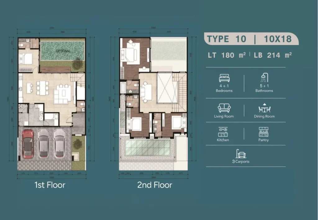 Denah Rumah Leyora TIpe 10x18