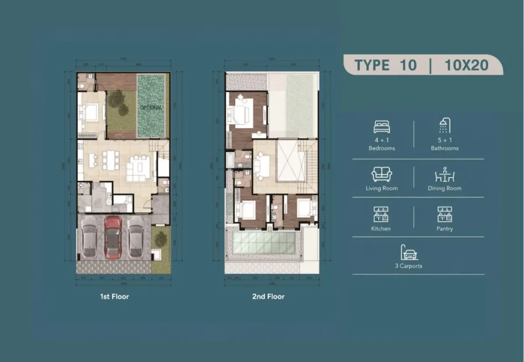 Denah Rumah Leyora TIpe 10x20