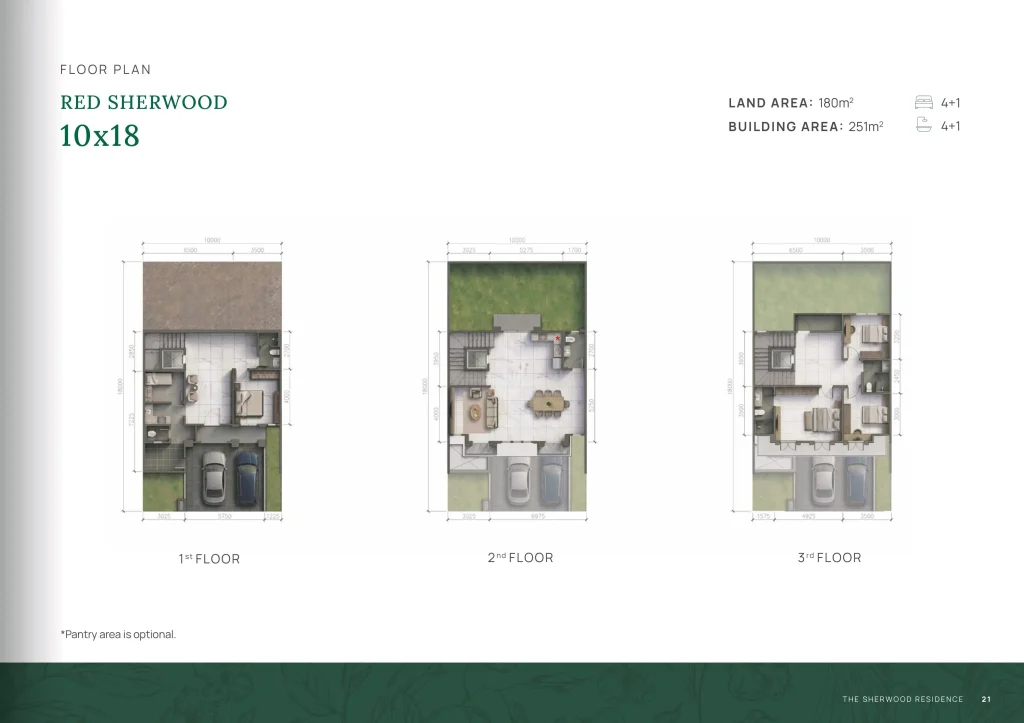Denah Rumah The Sheerwood Residence Red TIpe 10x18