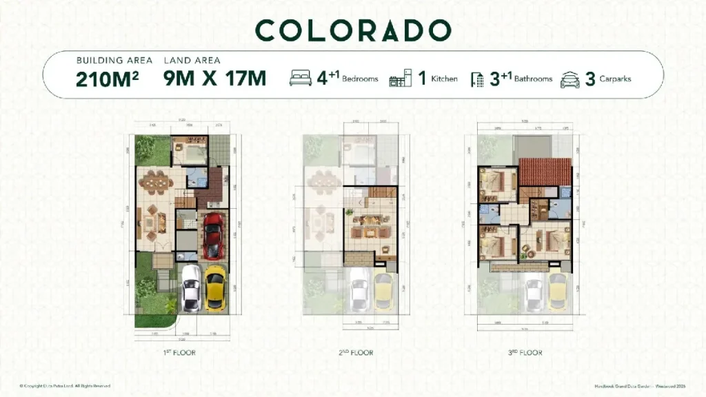 Axonometro Rumah Westwood Tipe Colorado