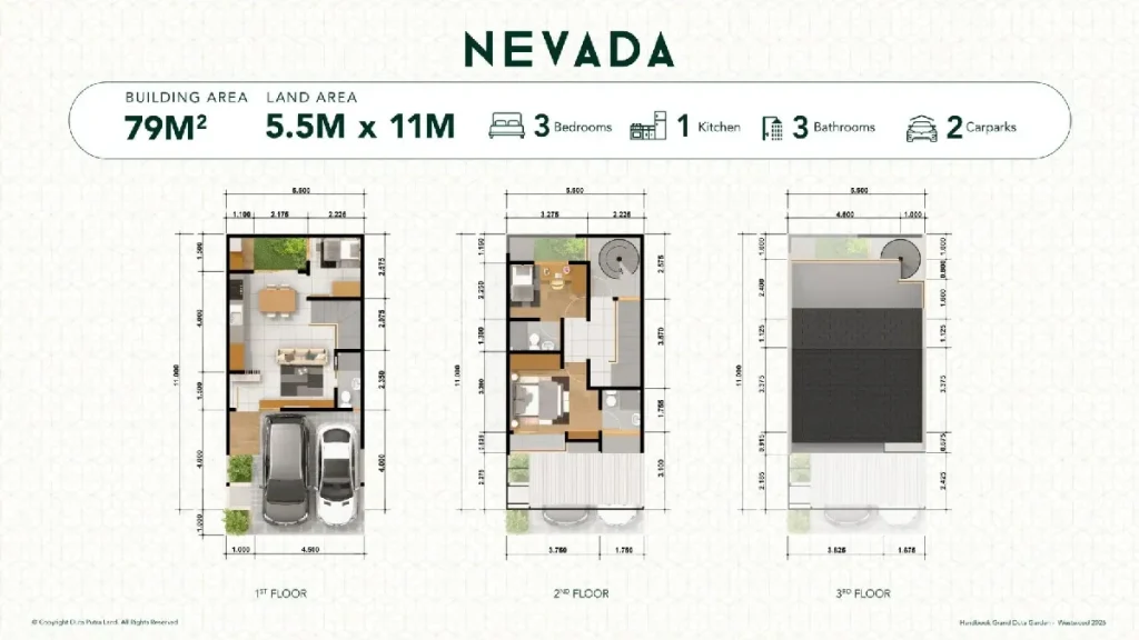 Axonometro Rumah Westwood Tipe Nevada