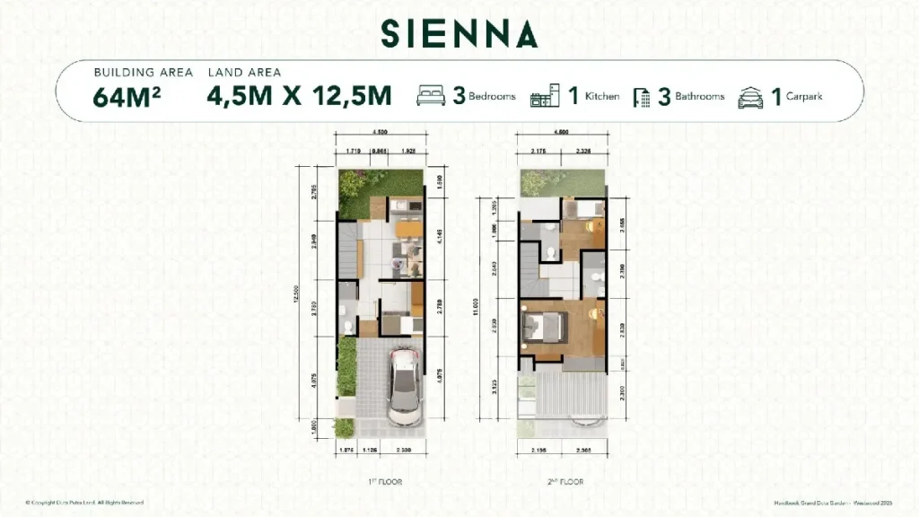 Axonometro Rumah Westwood Tipe Sienna