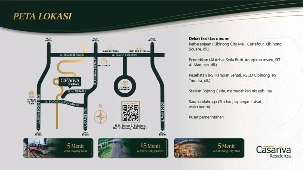 Peta Lokasi Master Plan Casariva Cibinong