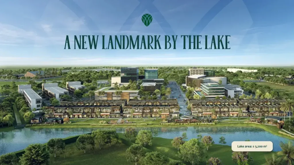 Ruko West Lakeside BSD Lake Size