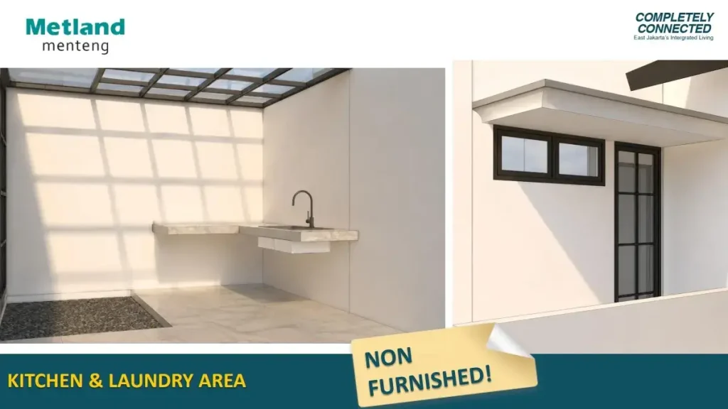 Rumah Rumah Conifera Metland Menteng - Kitchen Laundry Area
