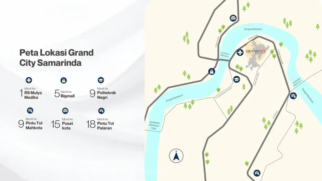 Peta Lokasi Grand City Samarinda