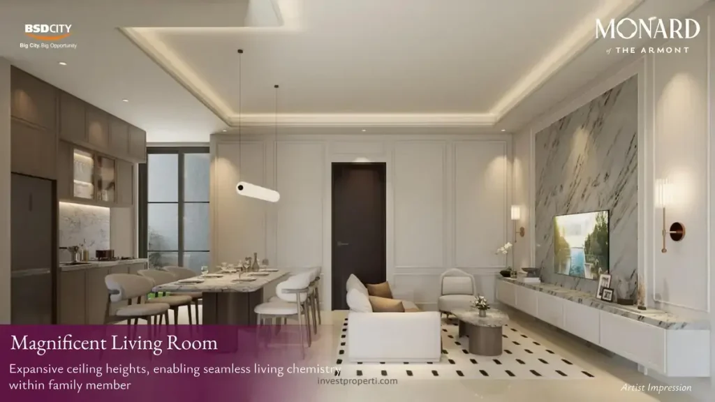 Rumah Monard 8 The Armont BSD - Living Room Design