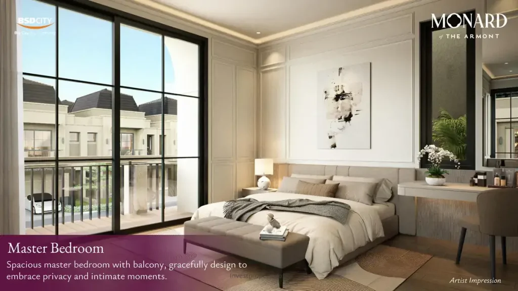 Rumah Monard 8 The Armont BSD - Master Bedroom Design