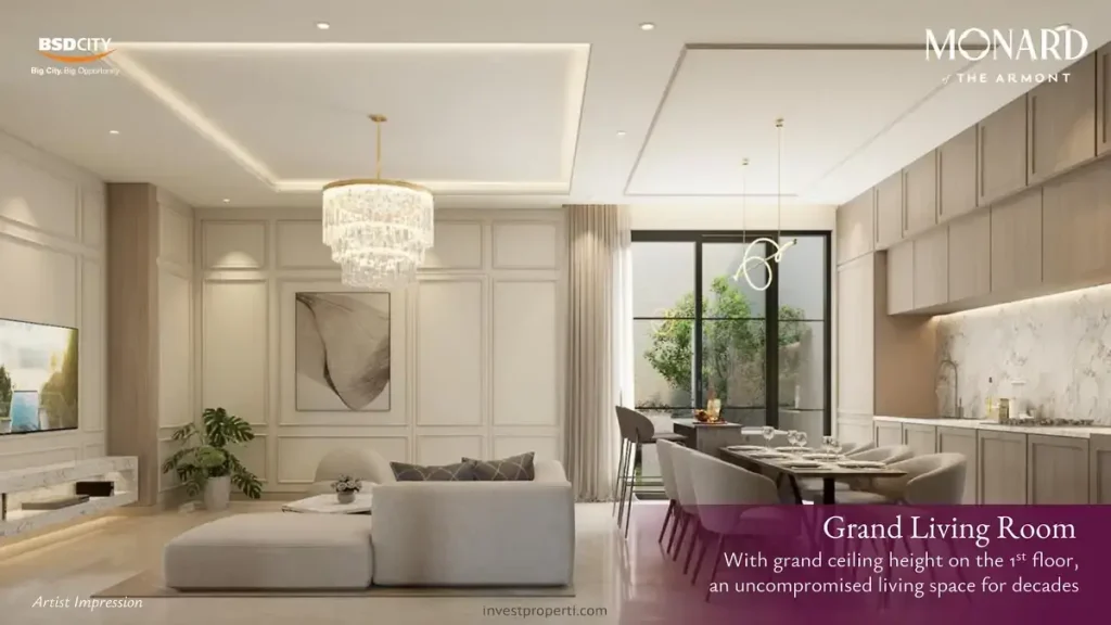 Rumah Monard 9 The Armont BSD - Desain Living Room