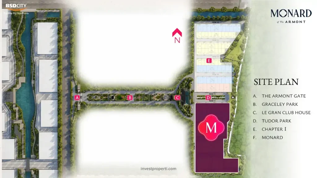 Siteplan Cluster Monard The ARmont BSD