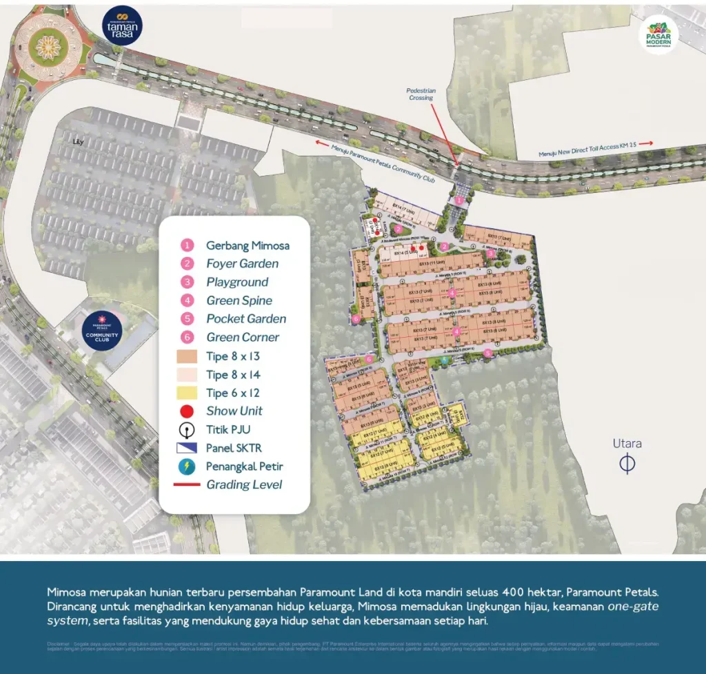 Siteplan Cluster Mimosa Paramount Petals