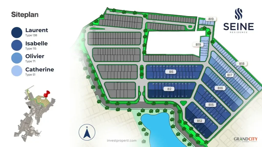 Siteplan Siene Residence Grand City Samarinda