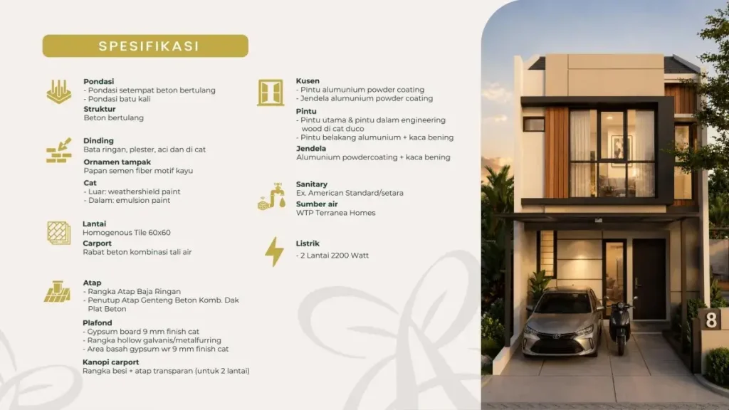 Spec Rumah Aerin Terranea Homes