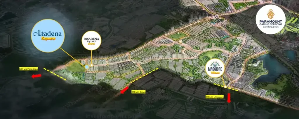 Altadena Square Paramount Serpong Location