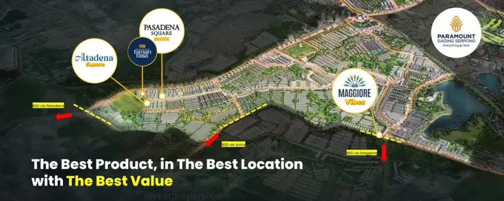Pasadena Square Souht Paramount Serpong Location