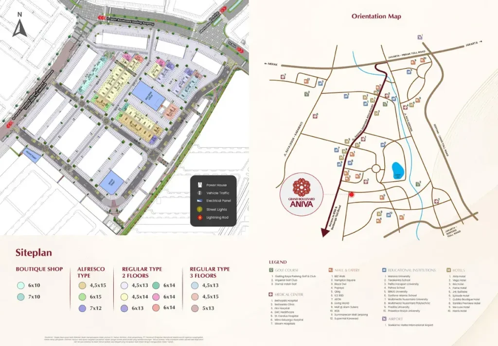 Grand Boulevard Aniva Gading Serpong Siteplan