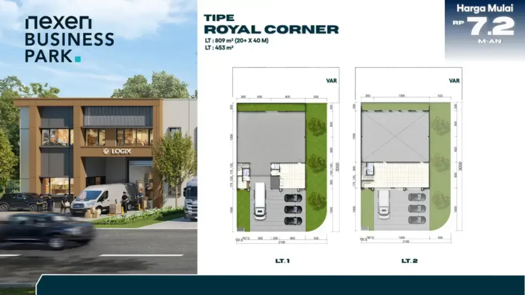 Gudang Nexen Business Park Tipe Royal Corner